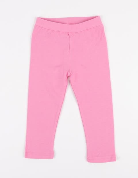 Girls Cotton Leggings, Solid Colors