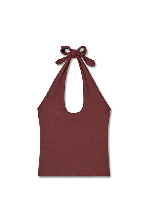 Vir Vita Pauline Halter Top In Brown