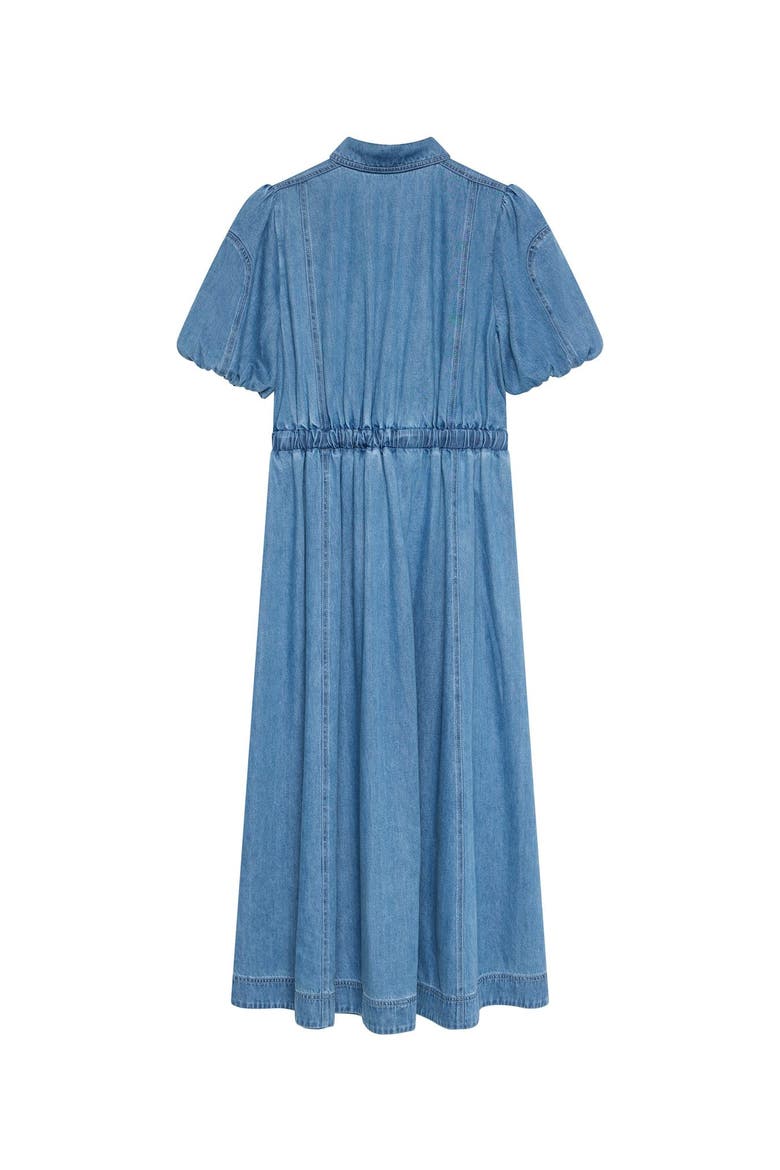 Denim Twist Midi Dress, Alternate, color, Blue