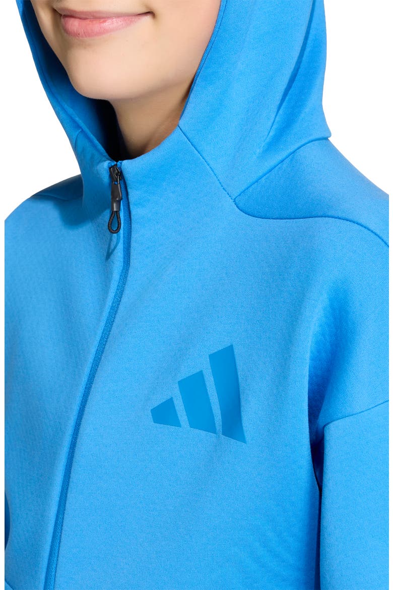 Kids' Z-N-E Primeknit Hoodie, Alternate, color, RAY BLUE/ BRIGHT ROYAL