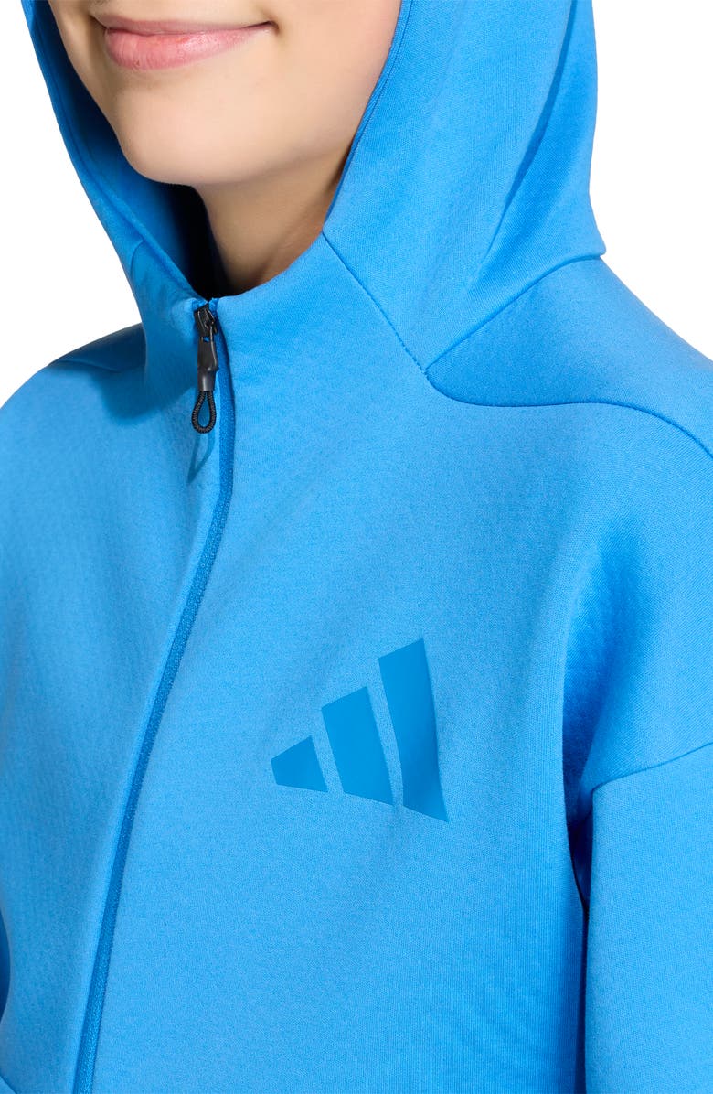 adidas Originals Kids' Z-N-E Primeknit Hoodie, Alternate, color, Ray Blue/ Bright Royal