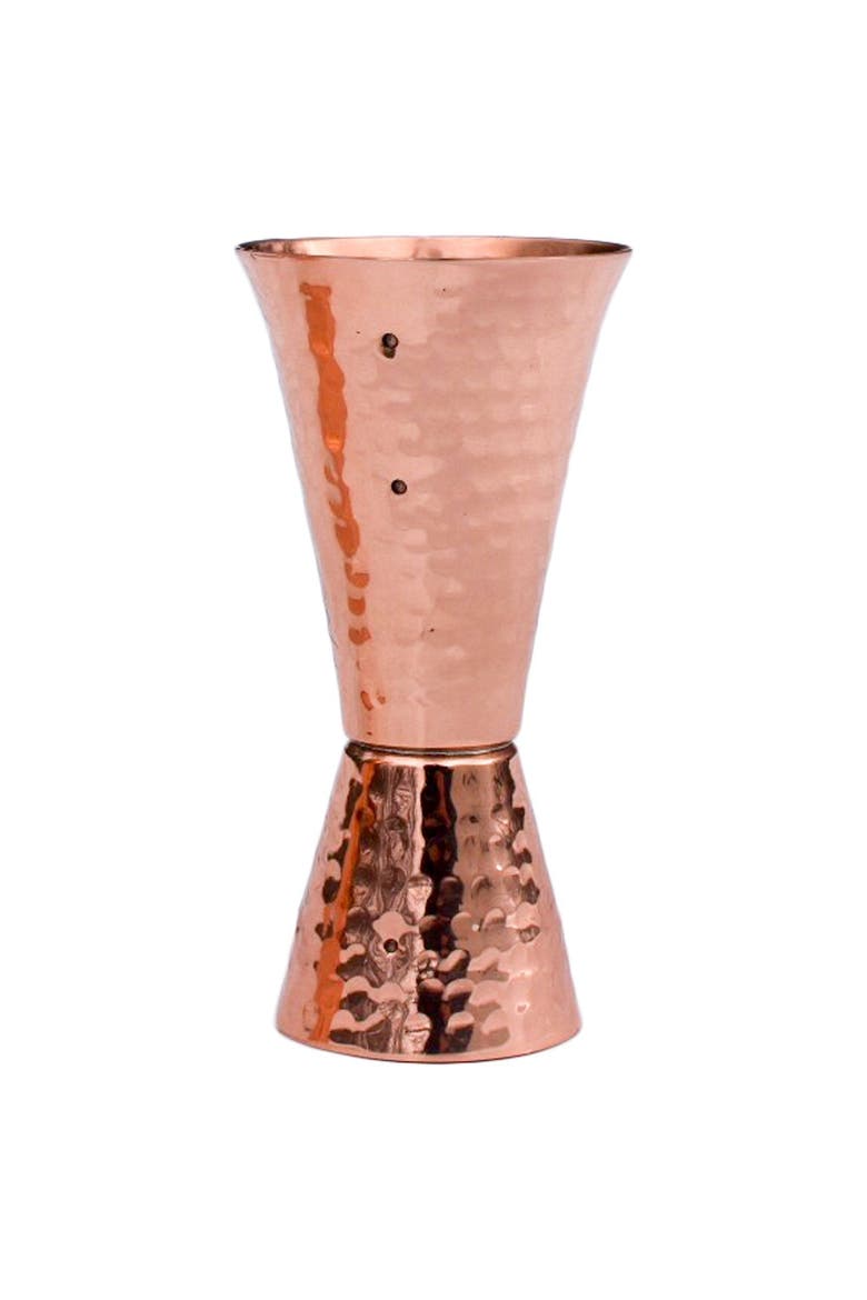 Premium Hammered Copper Double Sided Jigger, Alternate, color, Copper