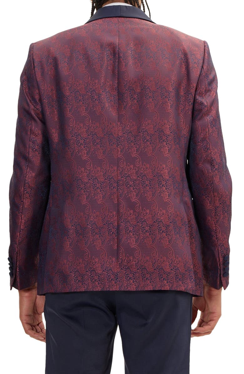 RON TOMSON Metallic Paisley Tuxedo Jacket, Alternate, color, 