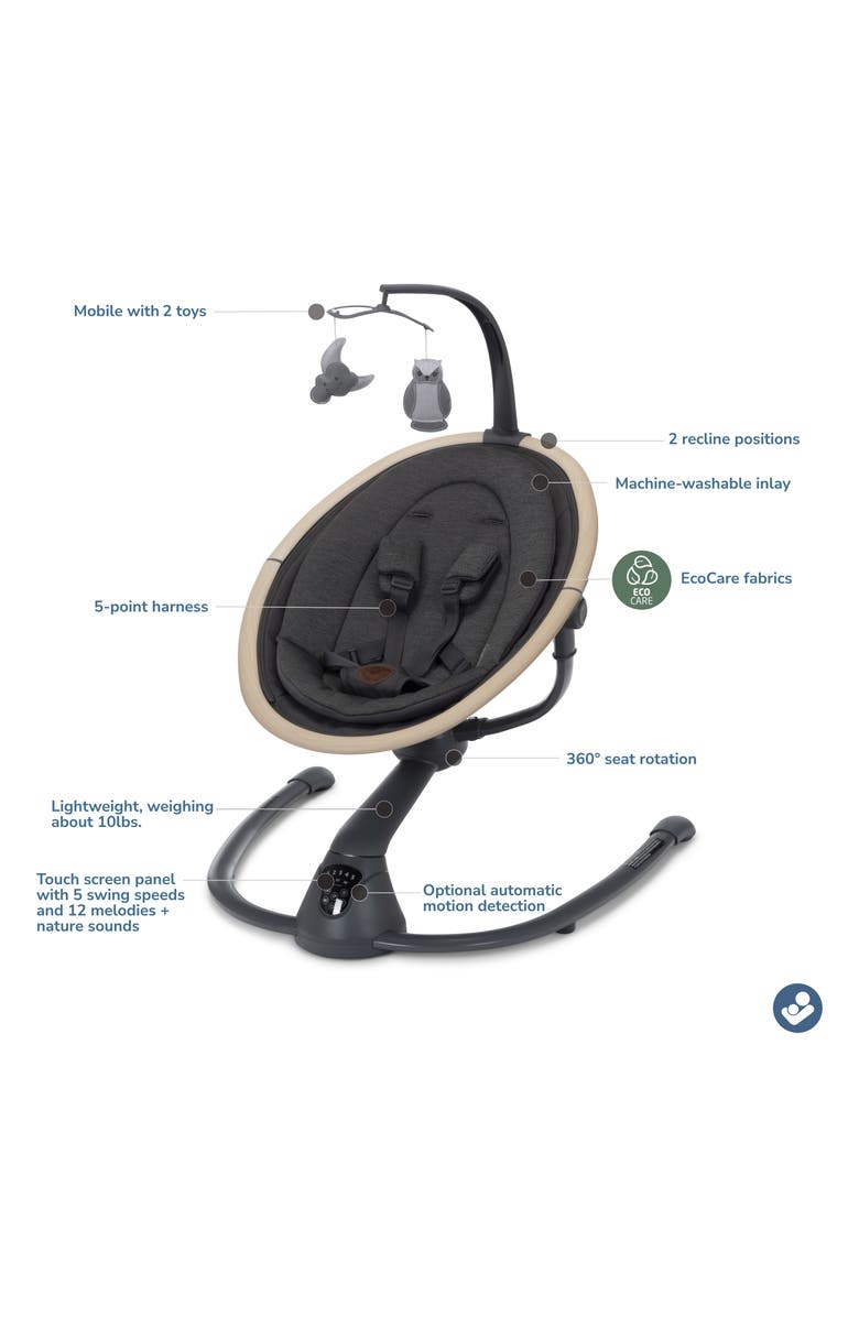 Maxi-Cosi<sup>®</sup> Cassia Baby Swing, Alternate, color, Classic Graphite