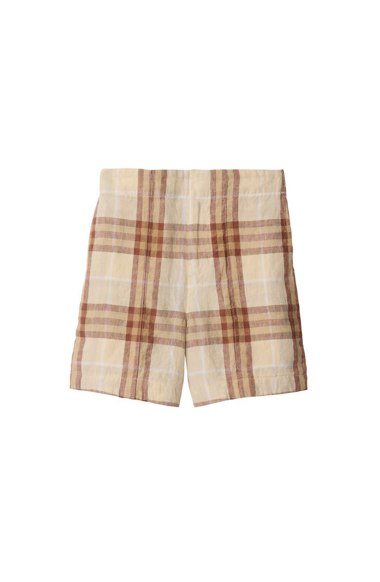 Burberry Check Linen Shorts, Main, color, 