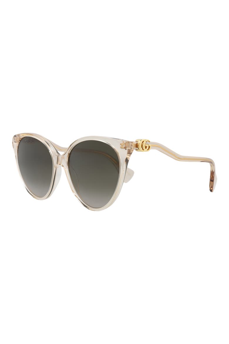 57mm Cat Eye Sunglasses, Alternate, color, PINK PINK BROWN