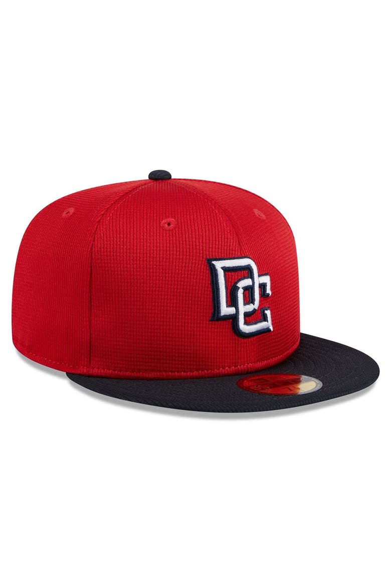 Youth New Era  Red Washington Nationals 2024 Batting Practice 59FIFTY Fitted Hat, Alternate, color, Red