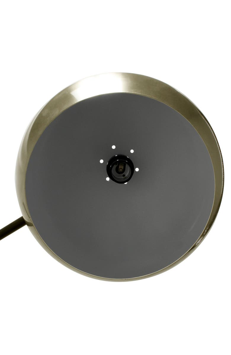 LALIA HOME Black Matte Swivel Floor Lamp with Inner White Dome Shade, Alternate, color, 
