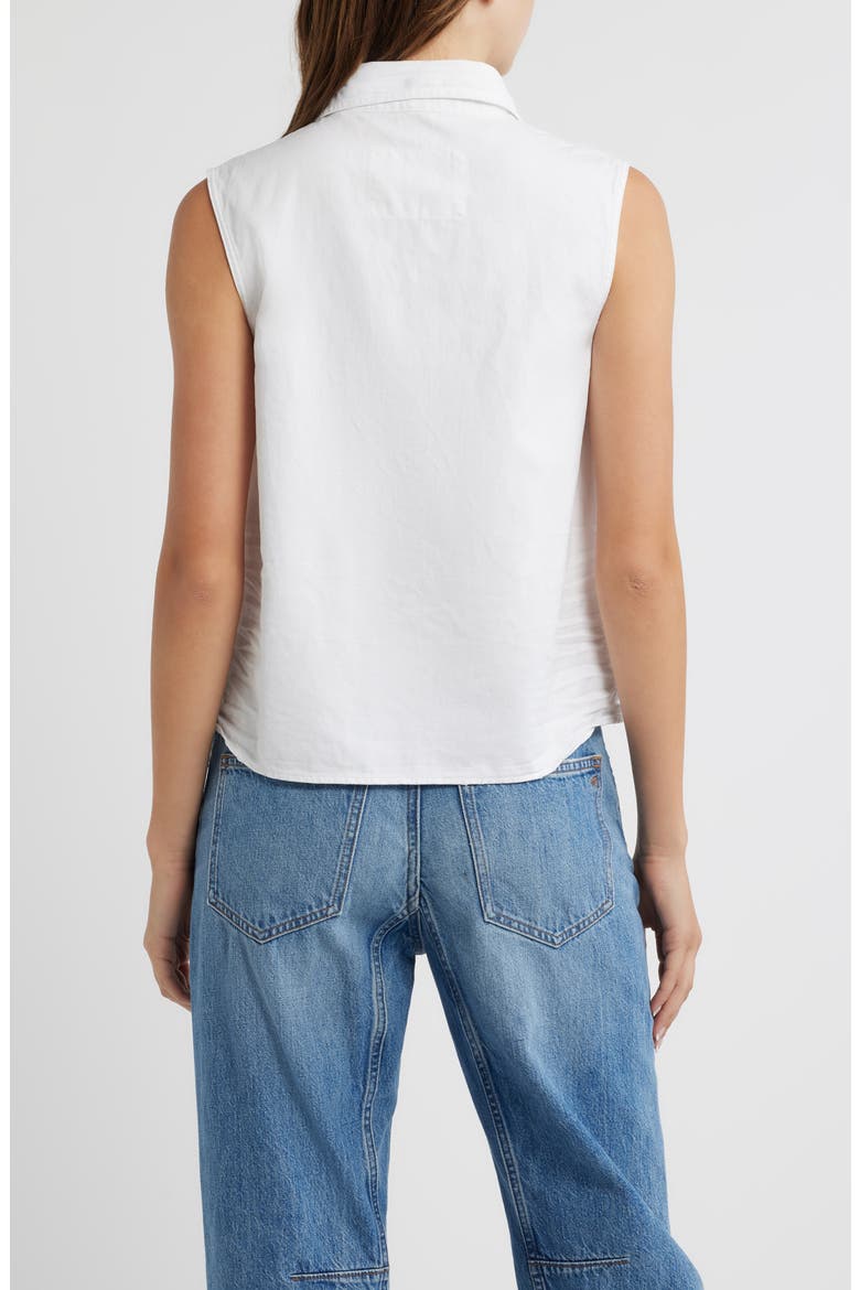 Olivia Popover Tank, Alternate, color, WHITE TATTERED DENIM