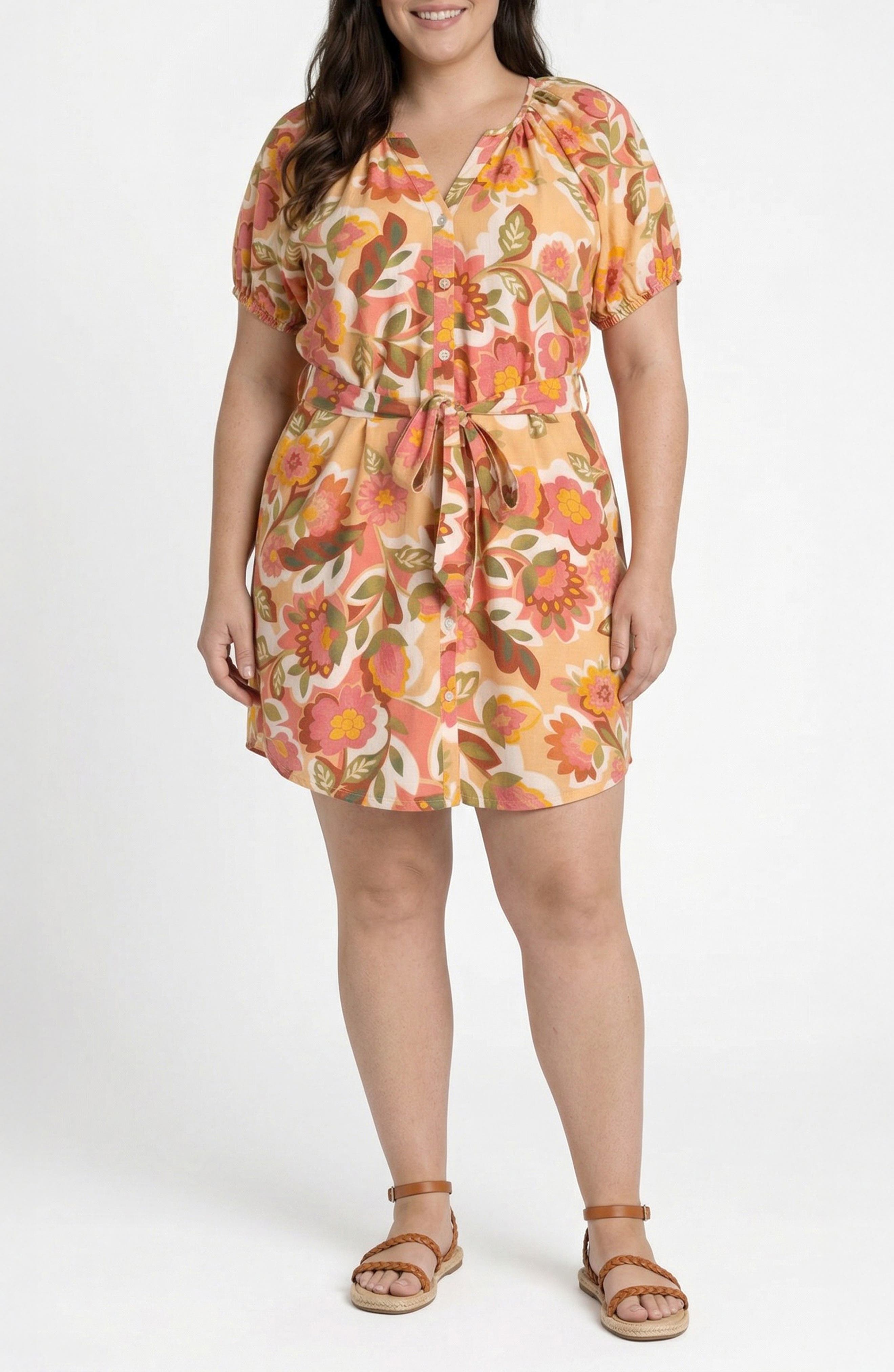 selected TAN FLORAL MULTI