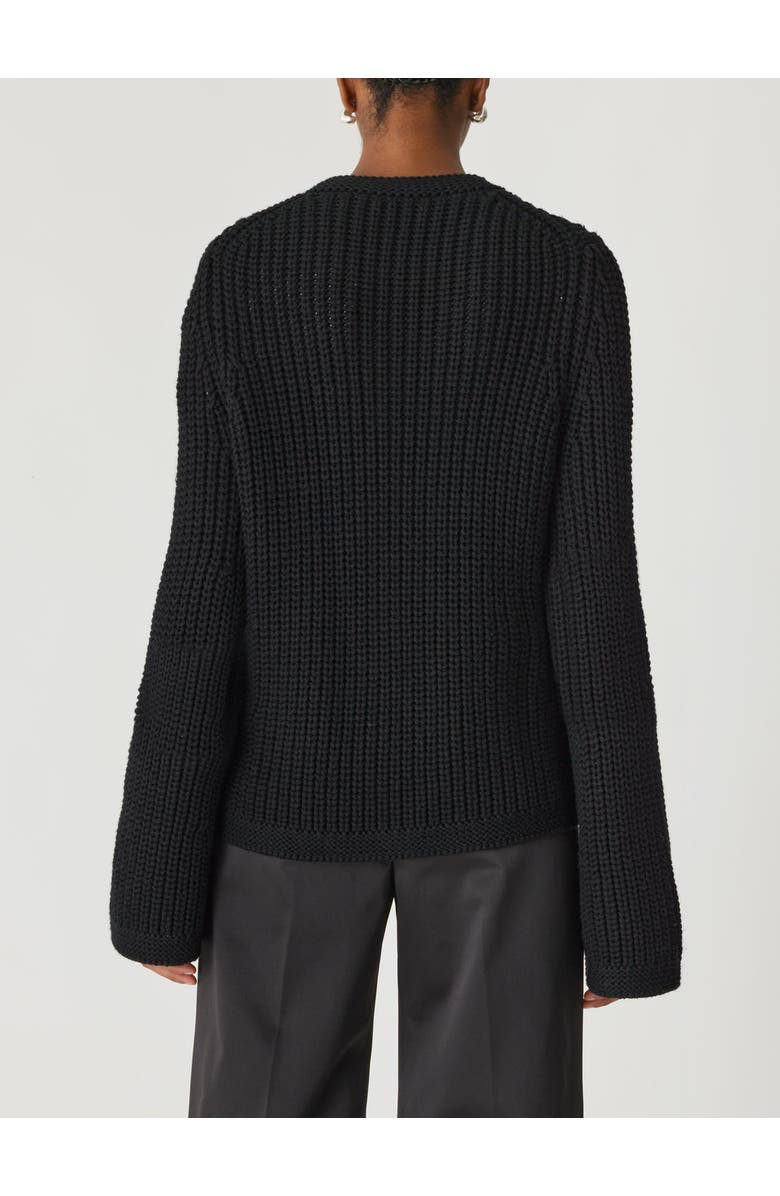 Rebecca Taylor Novlety Wool Toggle Cardi, Alternate, color, Black