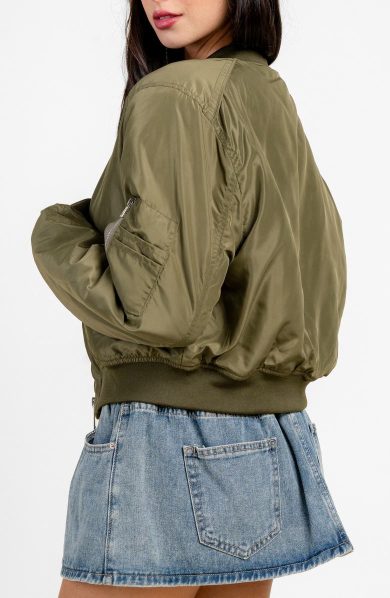 Beivy Riper Twill Bomber Jacket, Alternate, color, Olive