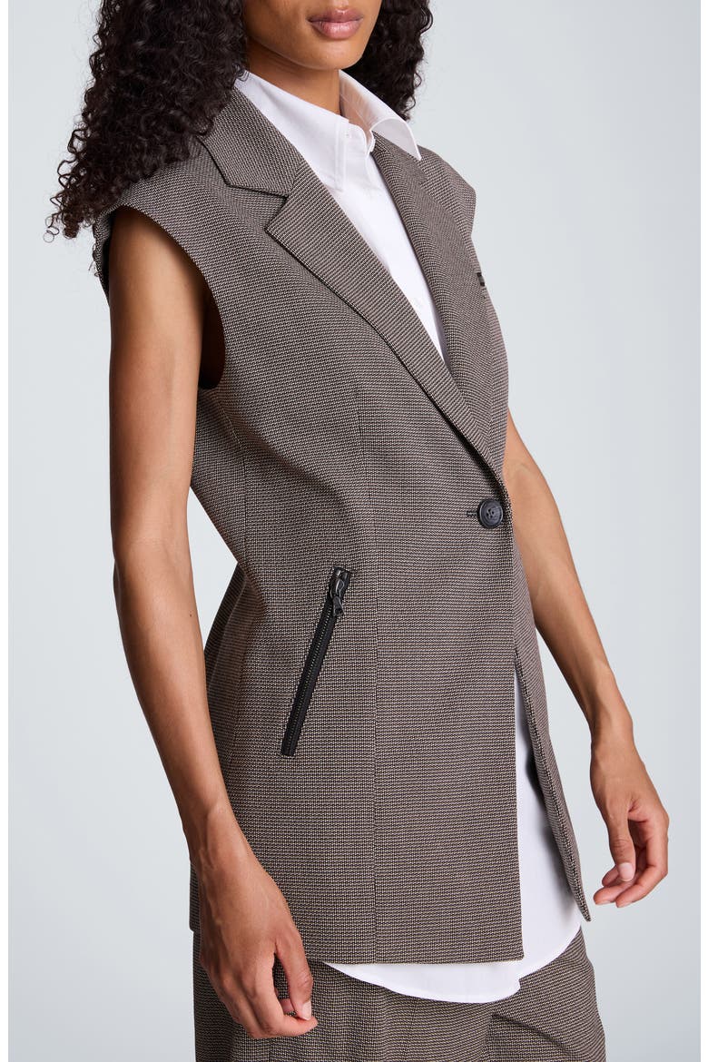 Zip Pocket Vest, Alternate, color, BLACK MULTI/ PURE WHITE