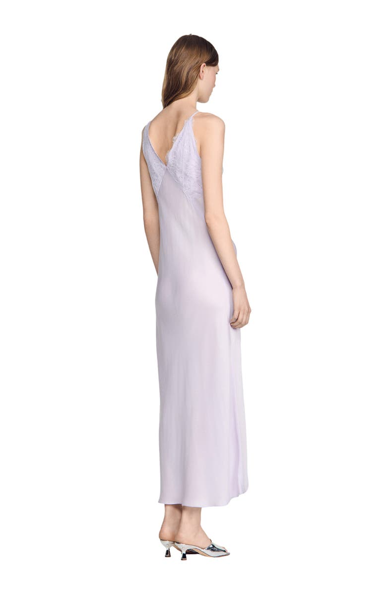 SANDRO Lace maxi dress, Alternate, color, Mauve