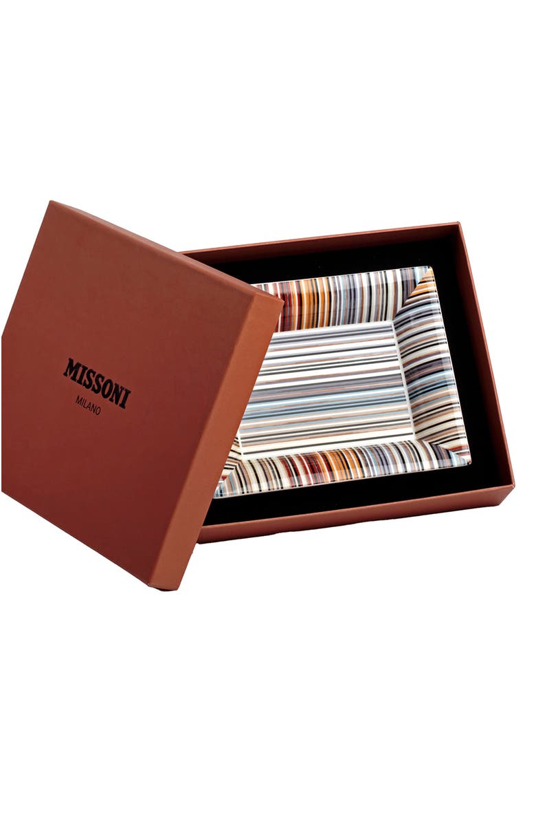 Missoni Home Tableware Tray STRIPES Rectangular Large in Luxury Box Jenkins 148 8.5" x 6.75", Alternate, color, Multicolor