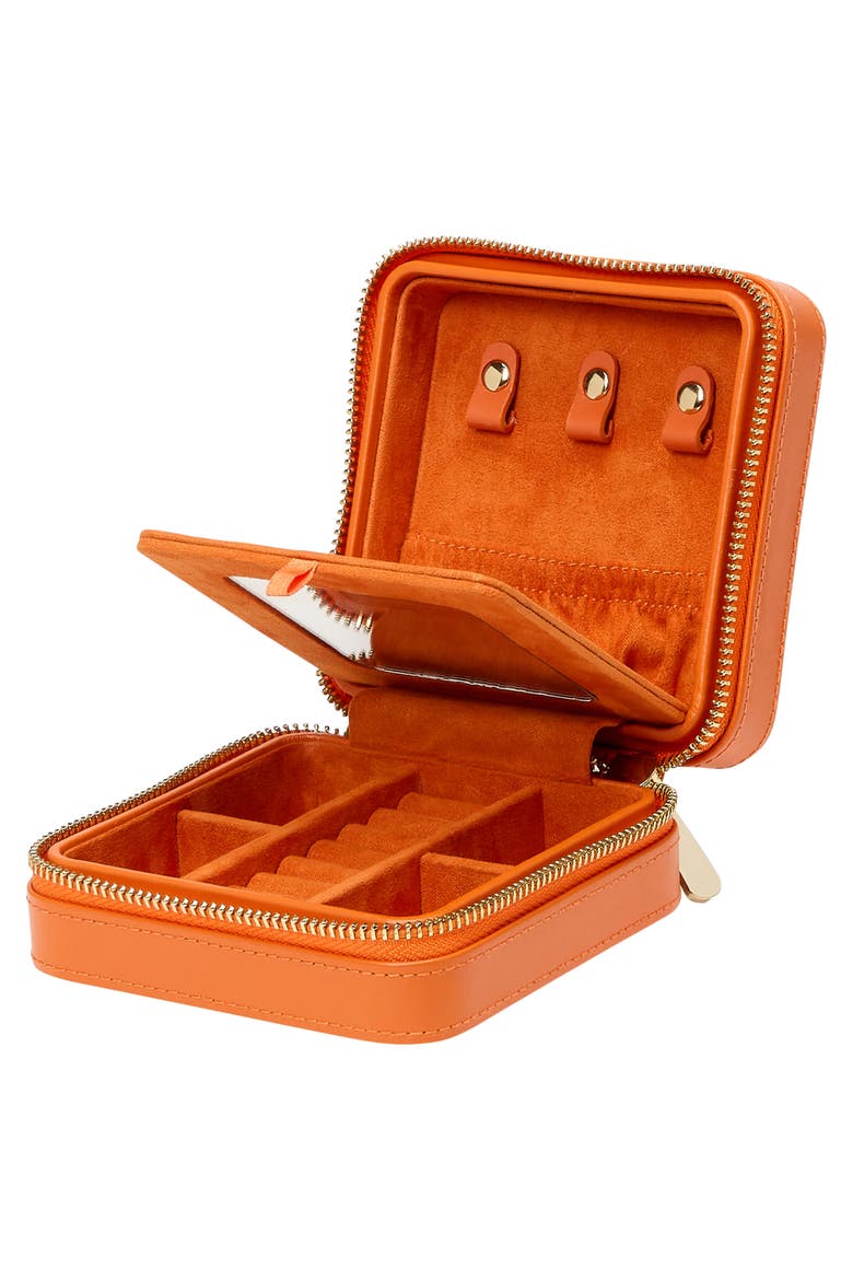 Maria Small Zip Jewelry Case, Alternate, color, Tangerine