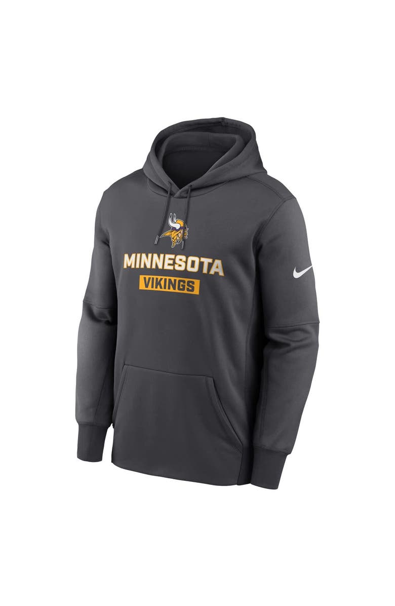 Nike Men's Nike Anthracite Minnesota Vikings Toss Sweep Performance Pullover Hoodie, Alternate, color, Anthracite