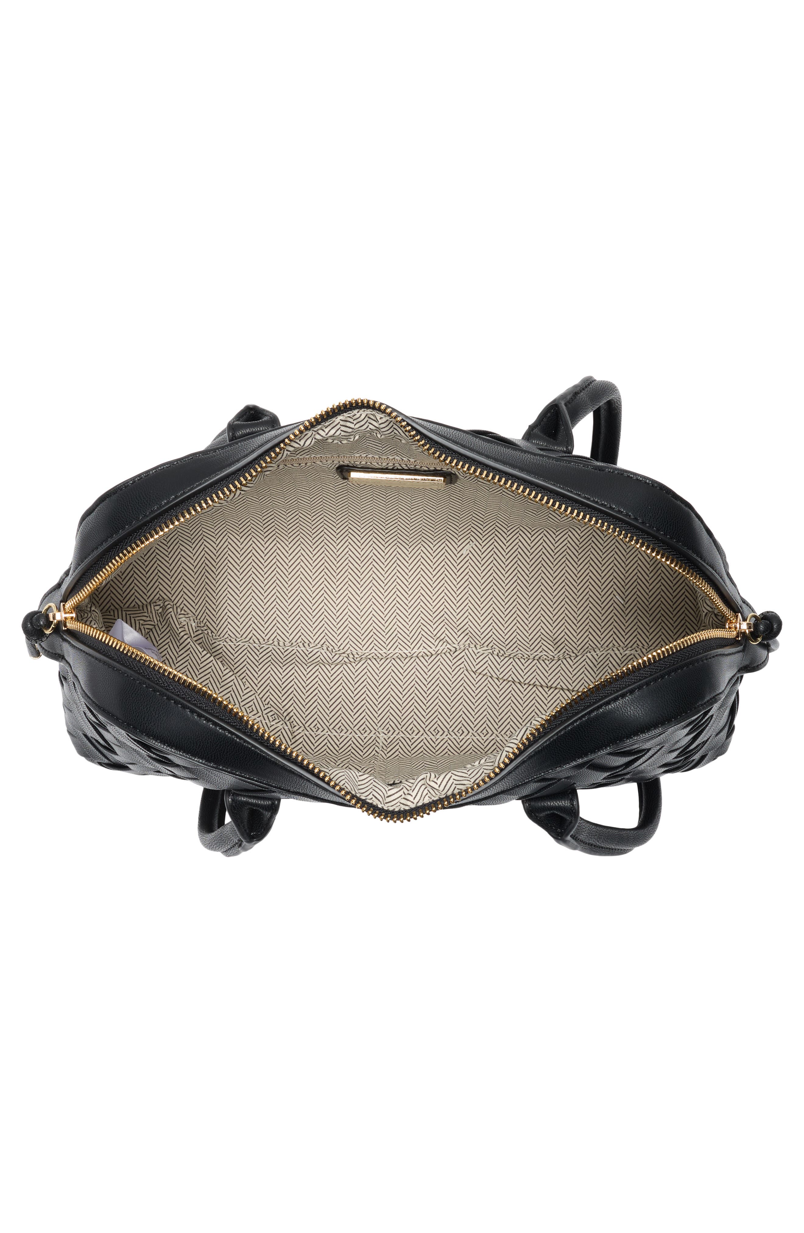 Woven Shoulder Bag, Alternate, color, BLACK