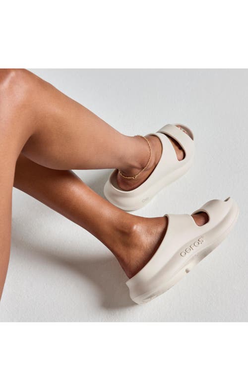 Oofos Ooyea Slide Sandal In Gray