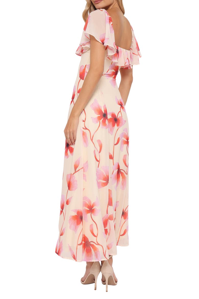 Floral Square Neck Maxi Dress, Alternate, color, PINK FLORAL