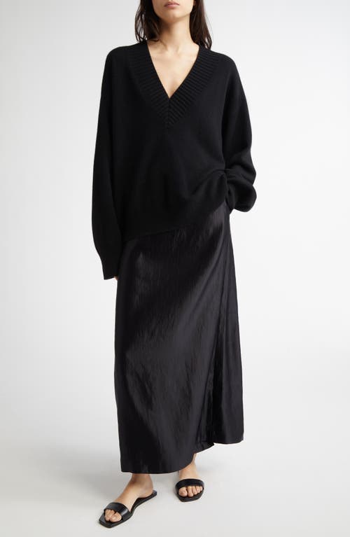 Shop Loulou Studio Loulou De Saison Sage Cashmere V-neck Sweater In Black