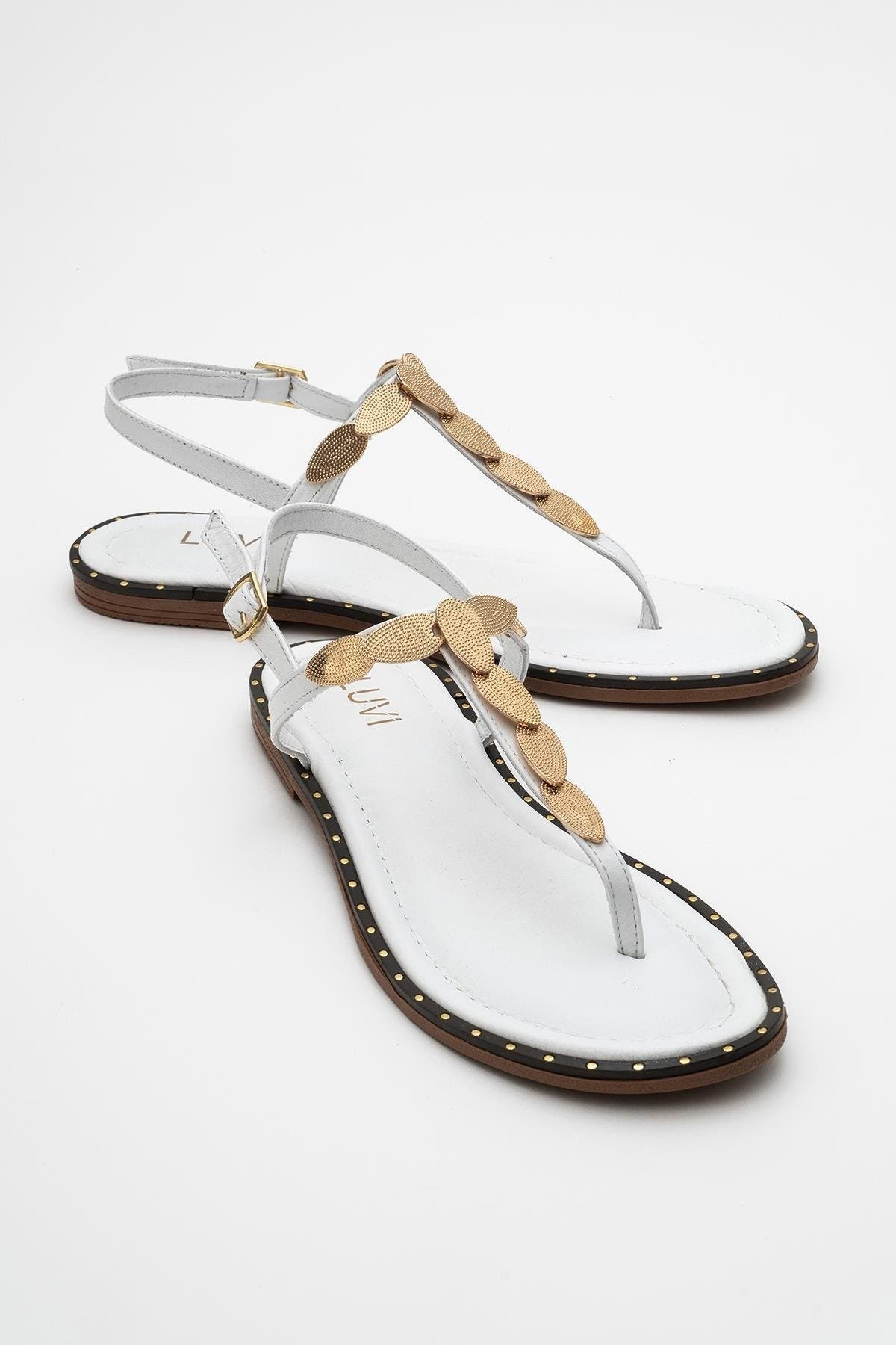 Marea Leather Flat Sandal, Alternate, color, White Leather