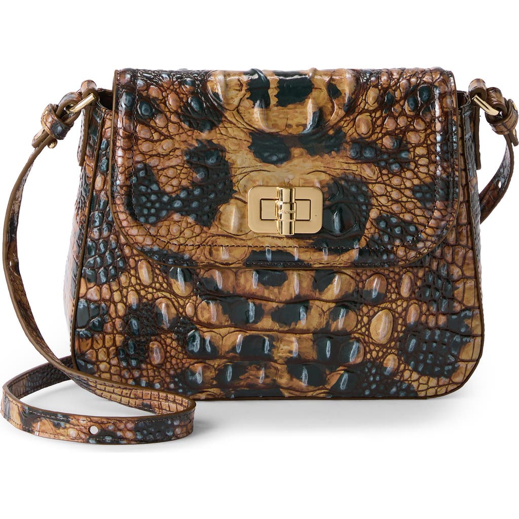 Brahmin Gianna Croc Embossed Leather Crossbody Bag