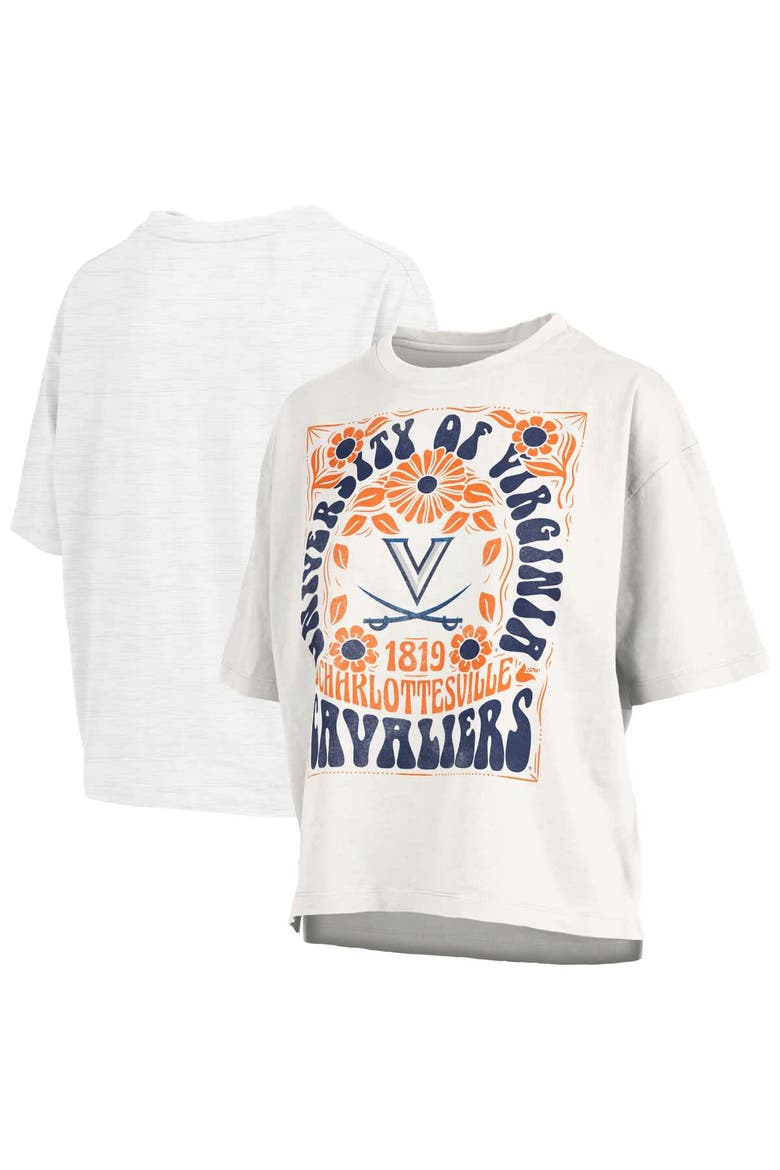 Women's Pressbox White Virginia Cavaliers Harmony Oversized T-Shirt, Alternate, color, White