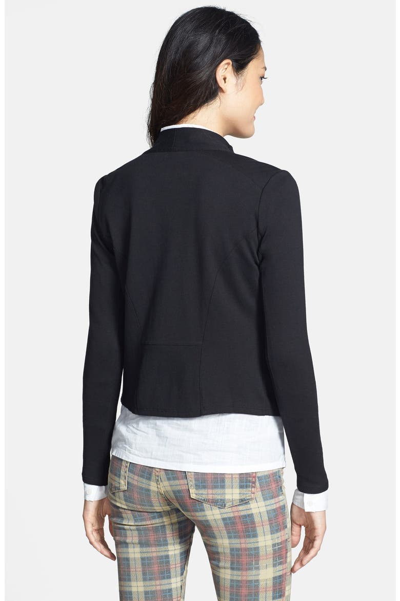 Knit Moto Jacket, Alternate, color, BLACK