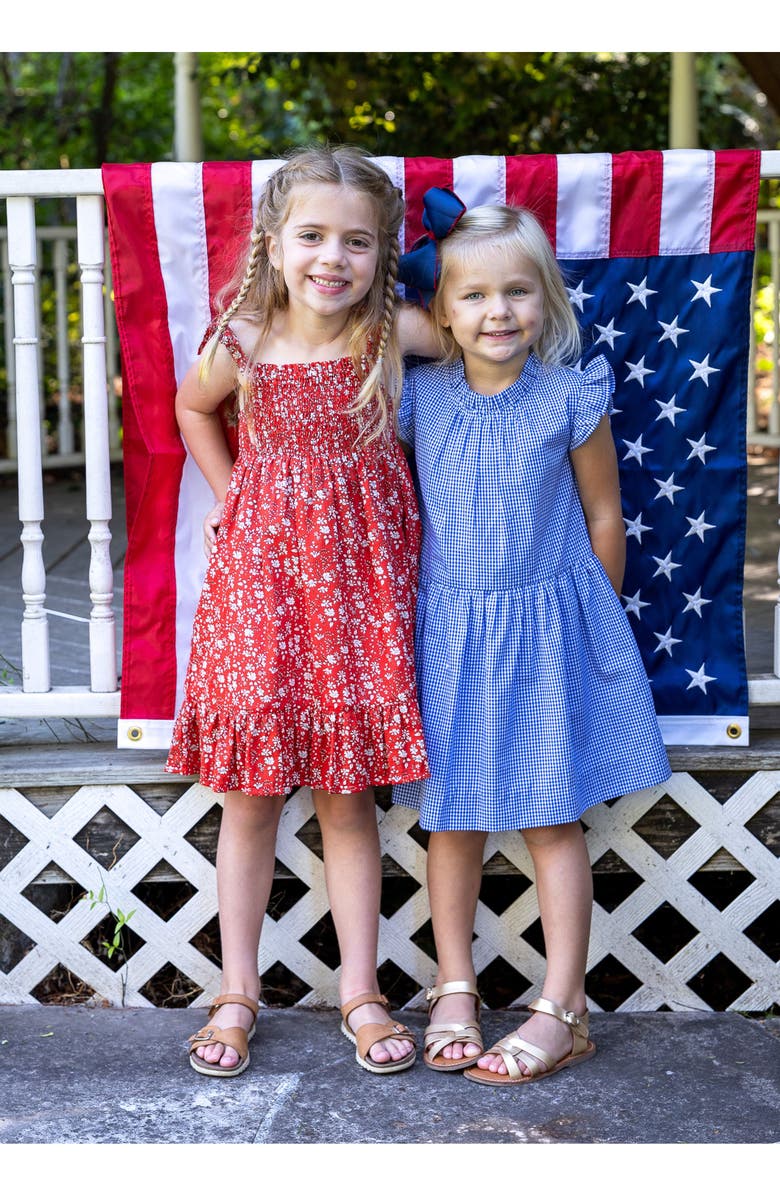 Busy Bees Kinsley Dropwaist Dress Mini Blue Check, Alternate, color, Blue Check