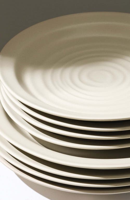 Stone Lain Orbit Stoneware 4-piece Dinner Plate Set In Neutral