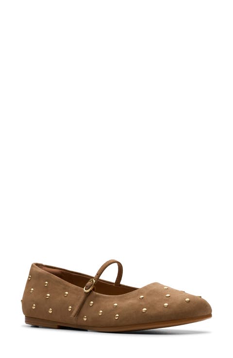 Livia Stud Mary Jane Flat