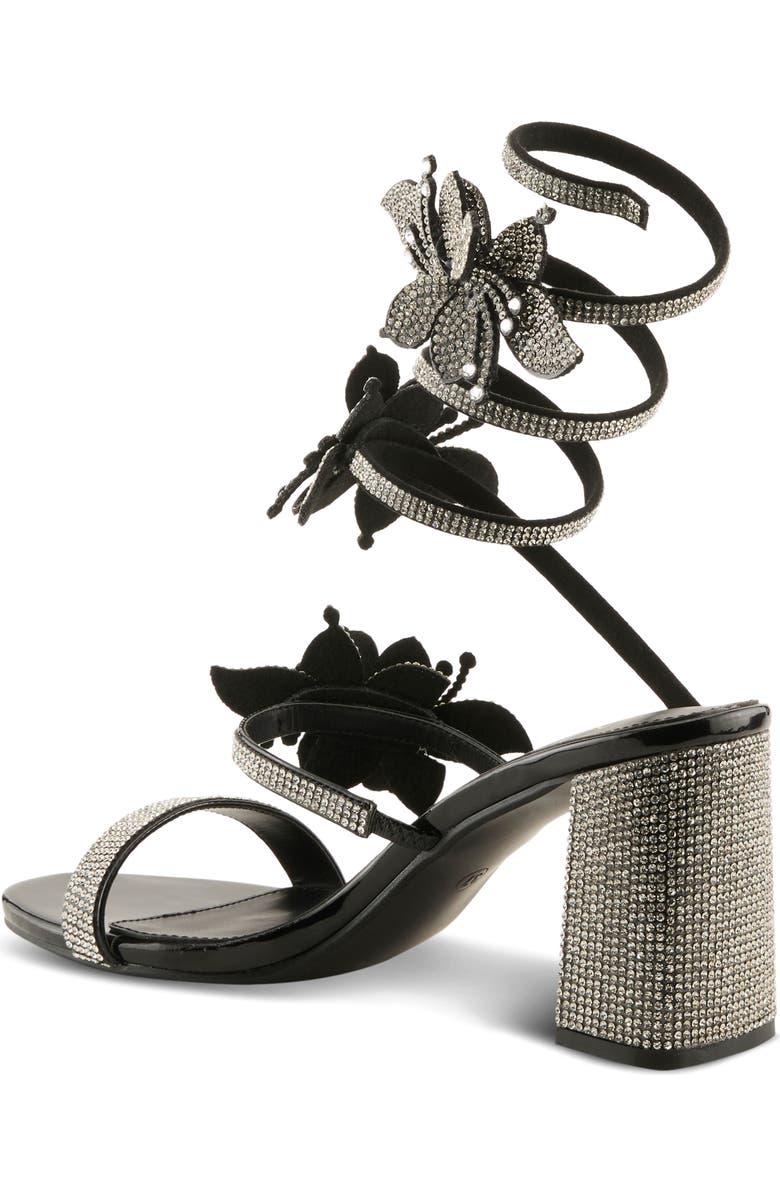 AZURA BY SPRING STEP To The Moon Ankle Wrap Sandal, Alternate, color, Black Multi