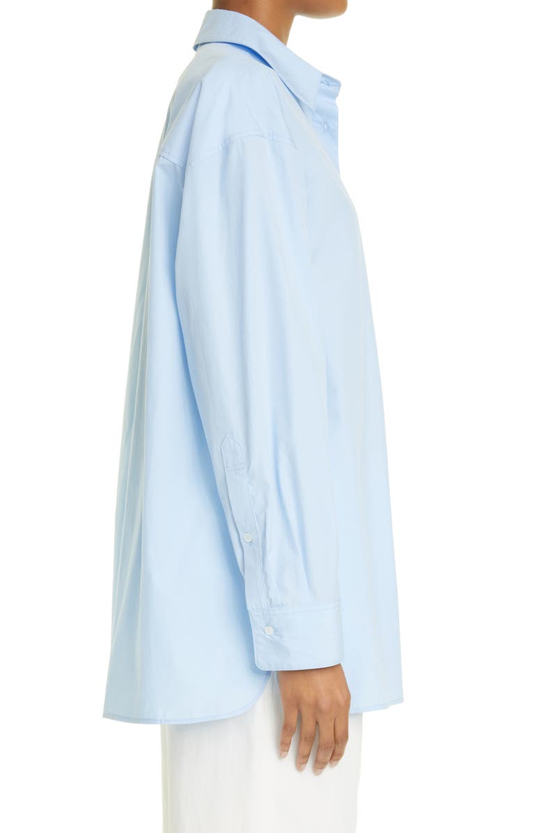 LOULOU DE SAISON Loulou Studio Espanto Cotton Poplin Button-Up Shirt, Alternate, color, 