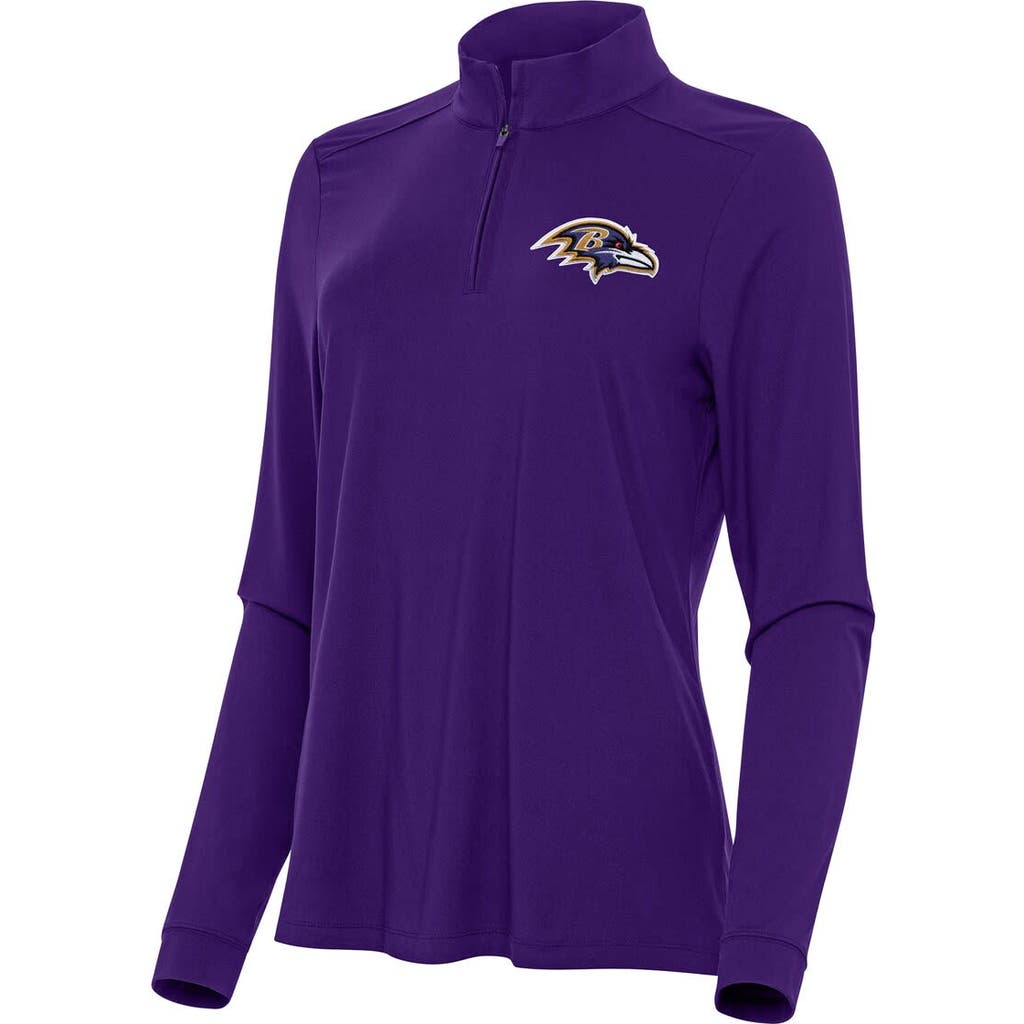 Antigua Purple Baltimore Ravens Intent Quarter-zip Sweatshirt