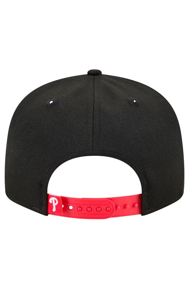 New Era Men's New Era Black Philadelphia Phillies Splatter 9FIFTY Snapback Hat, Alternate, color,