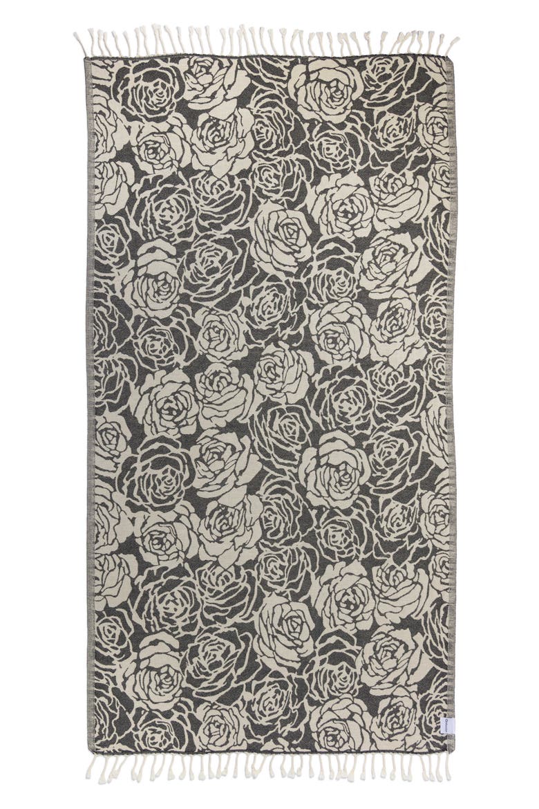 Rose Sand Resistant Organic Turkish Towel, Main, color, Black