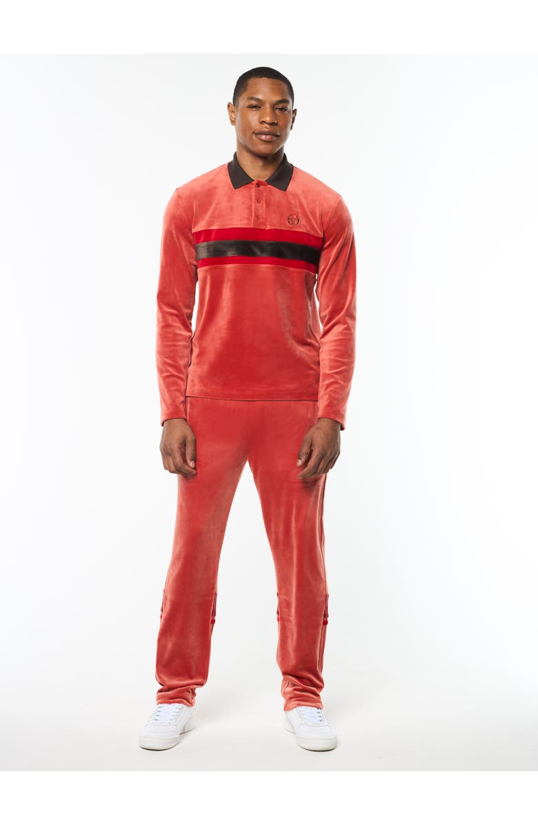 Sergio Tacchini Banda Velour Polo, Alternate, color, Hot Sauce