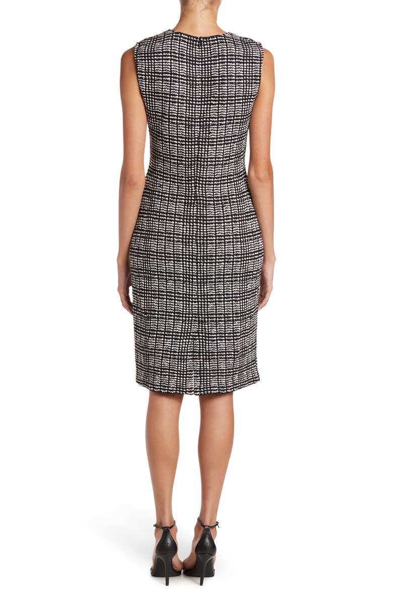 St. John Collection Grid Textured Knit Sheath Dress, Alternate, color, 