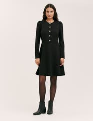 Finery London Rae Ponte Jersey Buttoned Dress