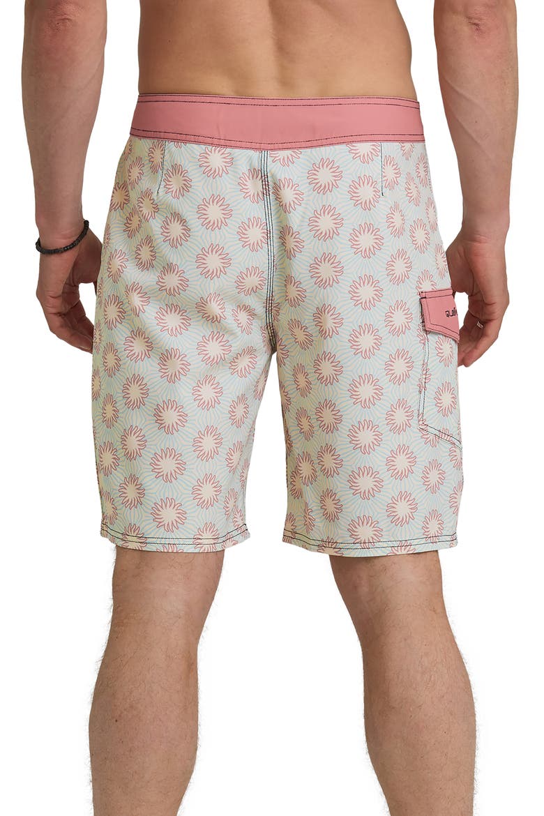 Ocean Mayhem Floral 19" Board Shorts, Alternate, color, BONE WHITE