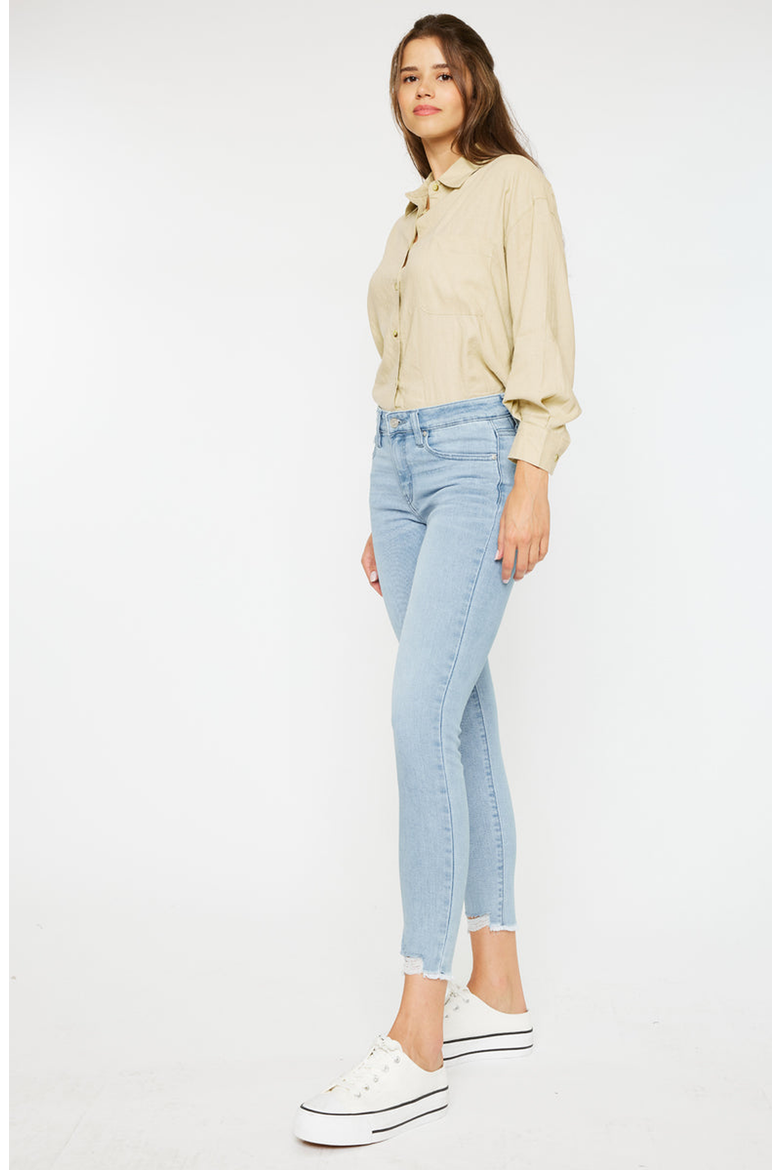 Willowbrook Essentials Mid Rise Ankle Skinny Jeans, Alternate, color, Light Wash