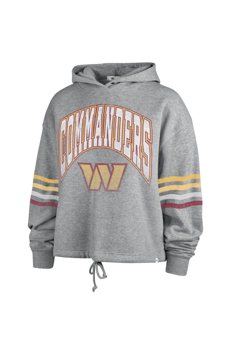 '47 Women's '47 Heather Gray Washington Commanders Upland Bennett Pullover Hoodie, Alternate, color,