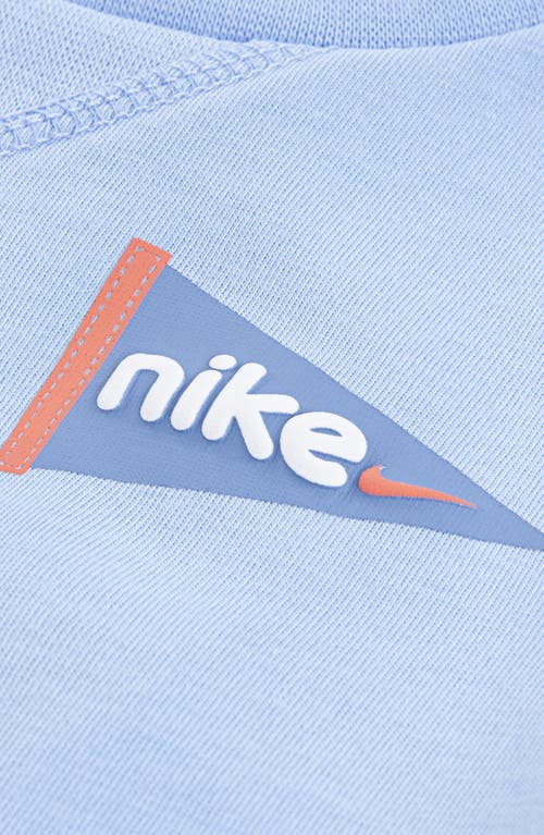 Nike Logo Graphic T-shirt & Shorts Set In Blue