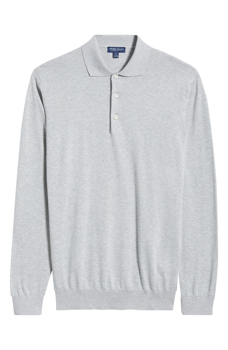 Peter Millar Crown Crafted Mariner Polo Sweater, Main, color, British Grey