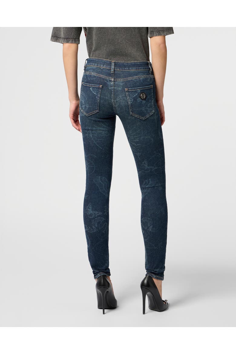 Jeggings Butterfly Tattoo Women, Alternate, color, Dotline Blue