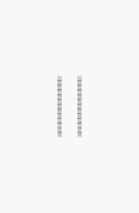 Unbreakable Lab Grown Sapphire Tennis Earrings