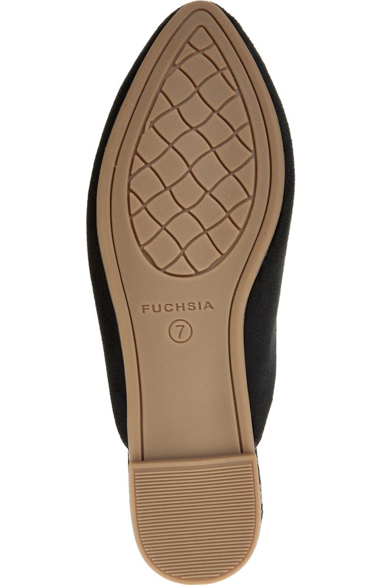 FUCHSIA Embroidered Serpent Pointed Toe Mule, Alternate, color, Black