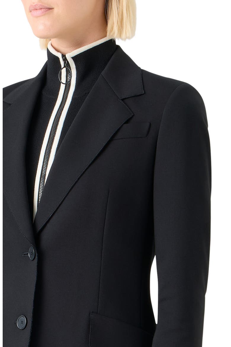 Classic Single Breasted Blazer, Alternate, color, BLACK