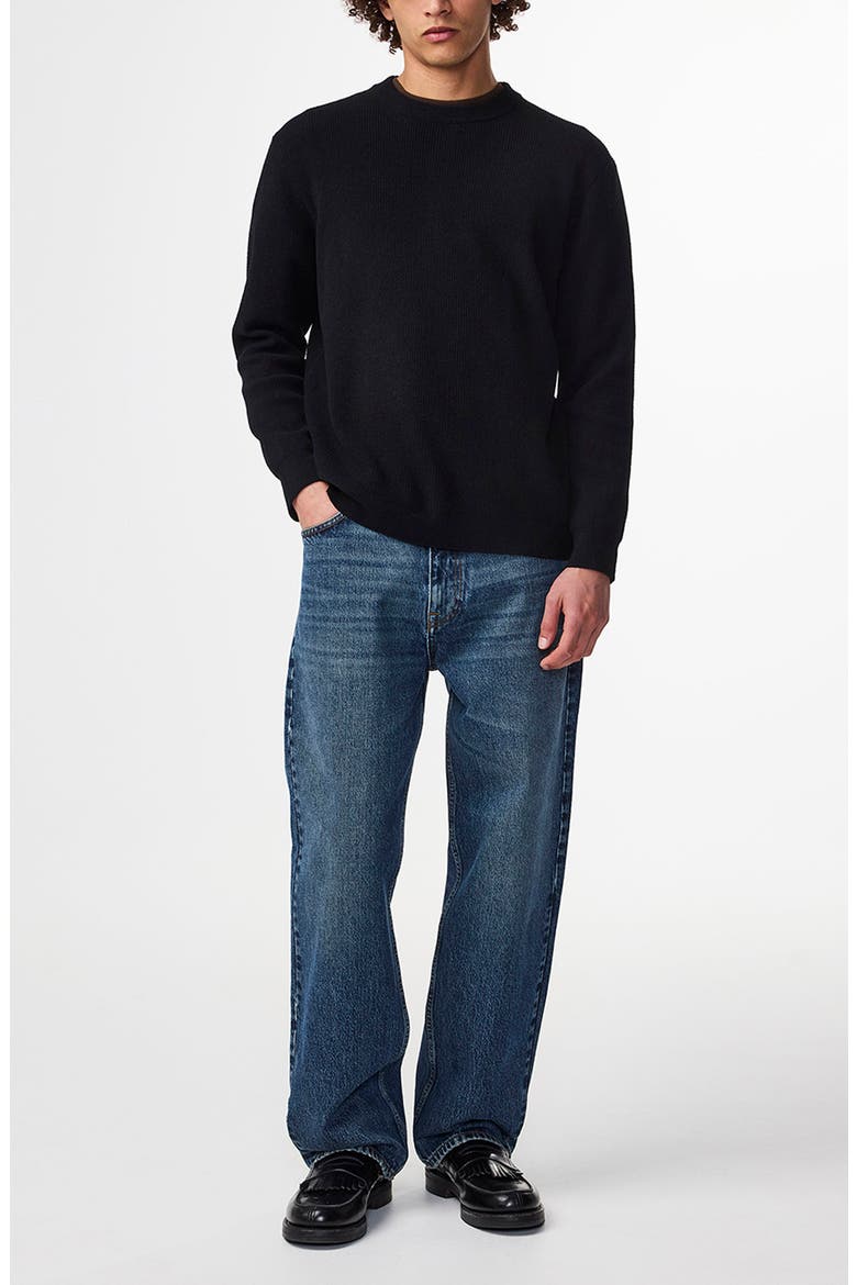 Danny 6429 Rib Sweater, Alternate, color, BLACK